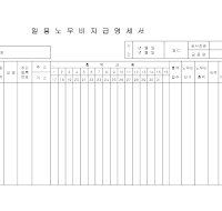 일용노무비지급명세서